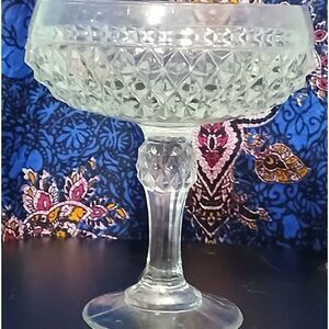 Indiana Glass Clear Pedestal Bowl